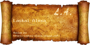 Laskai Alexa névjegykártya